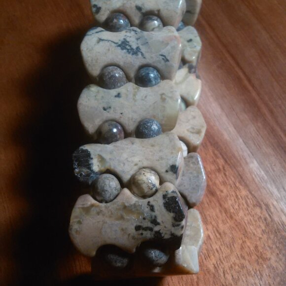 Yellow Turquoise Fancy Shape Stretch Bracelet - Picture 7 of 12